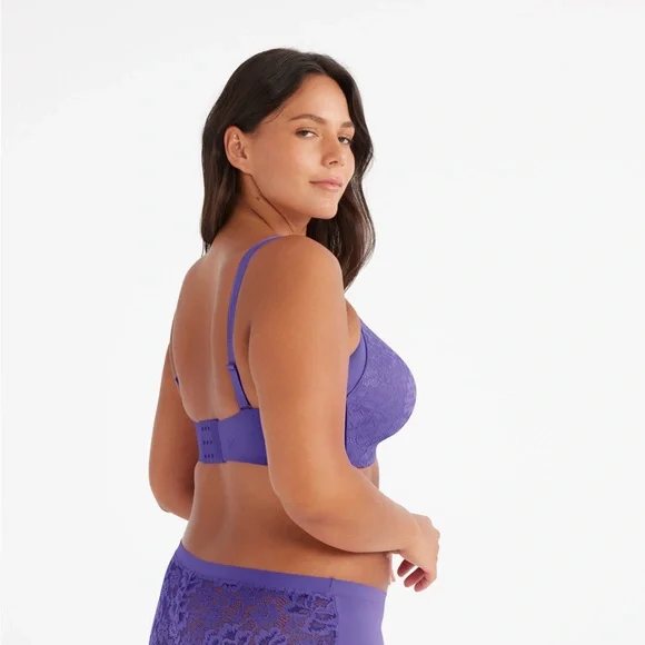 Knix Lace WingWomen Contour Periwinkle size 6 Bra - Picture 2 of 9